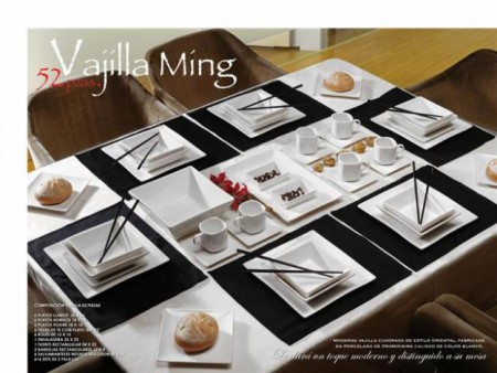 Vajilla estilo oriental